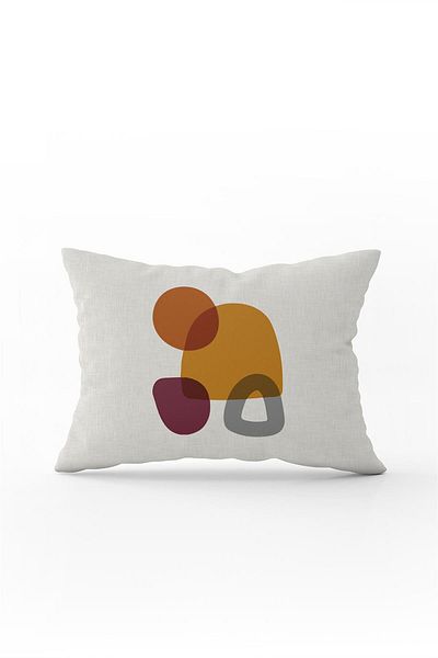 Cango Home Modern Orange Purple Abstract Patterned Digital Printed Throw Pillow - Double Sided Cgh682-3550