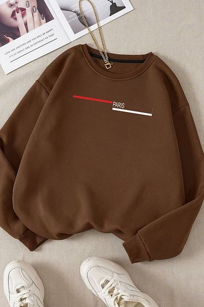 Moda Glo Βαμβακερό φούτερ Unisex Captain Printed Crew Neck