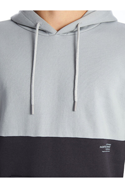 LC Waikiki Men's Thick Hoodie with Long Sleeves Color Block