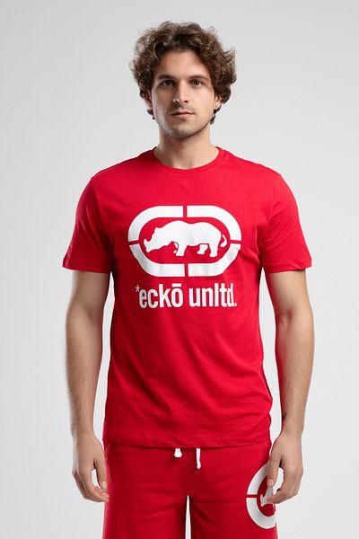 ECKO UNLTD Marc Red Crew Neck Printed Standard Fit Men's Tshirt