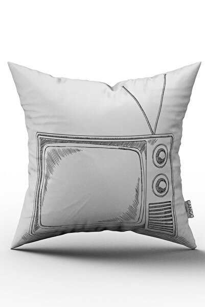 Cango Home Двосторонній біло-чорний ретро-вінтажний чохол для телевізора з ци...