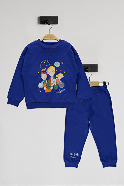 Maya And Luca Boy's Tracksuit Set - Blue, Little Prince Pattern, Two Strings