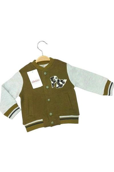 Çikoby Baby Boy PW Letter Embroidered College Cardigan