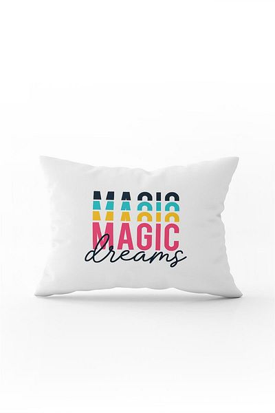 Cango Home Husă de pernă albă neagră Magic Dreamswrite cu imprimare digitală - Cgh439-3550 imprimată pe două fețe
