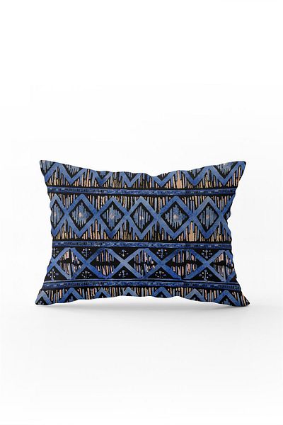 Cango Home Double Sided 35x50 Yellow Blue Ethnic Patterned Throw Pillow Pillow Case - Cgh238-3550