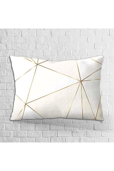 Cango Home Față de pernă cu două fețe, 35x50, alb, roz, modern, decorativ, cu model, imprimată digitală - Otyk623-355
