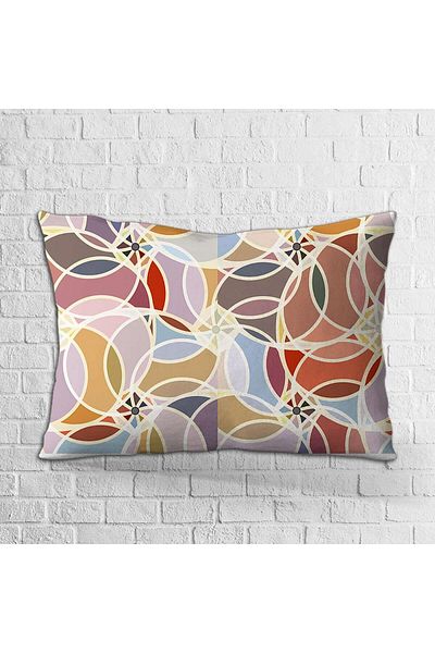 Cango Home Husă de pernă cu două fețe, 35x50, crem, multicoloră, cu modele geometrice - Otyk001-3550