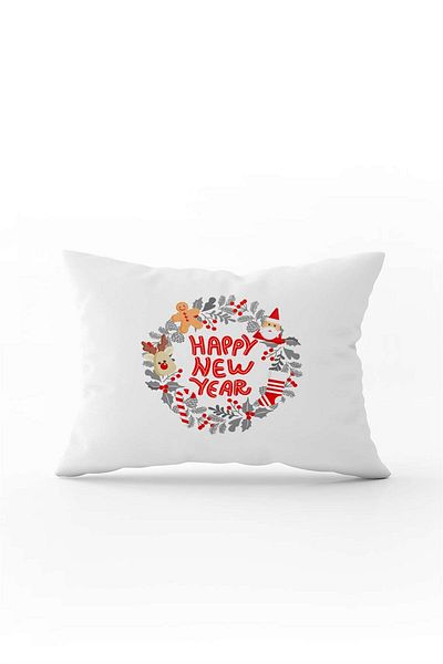 Cango Home Red Gray Christmas Themed Digital Printed Throw Pillow Cover Cgh917-3550 Double Sided Printed