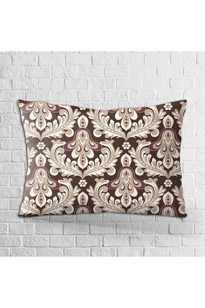Cango Home Față de pernă cu două fețe, 35x50, maro, bej, vintage, cu model retro, imprimată digitală - Otyk358-355