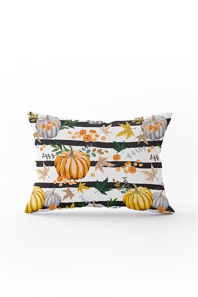 Cango Home Orange Halloween Pumpkin Patterned Digital Printed Throw Pillow Cover Cgh766-3550 Double Sided Printed