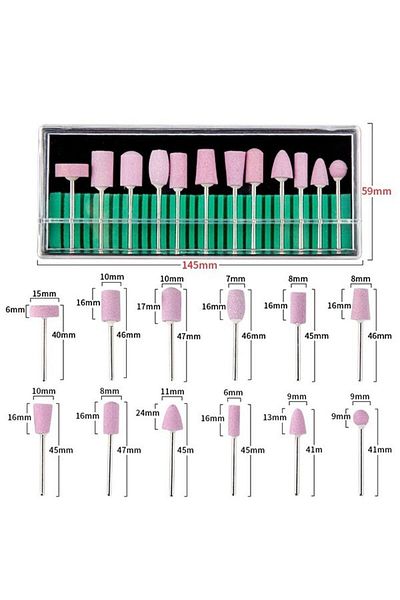 Sibelon Quartz Milling Bit Set Professional Denture Nail Gel Nail Dry Manicure Electric Rasp Bit Set