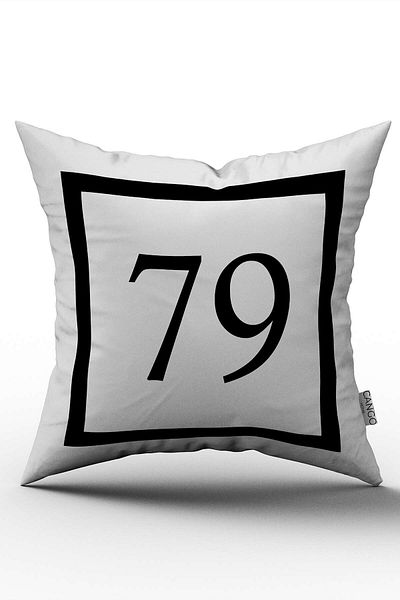 Cango Home Husă de pernă cu imprimare digitală numerică alb-negru 79