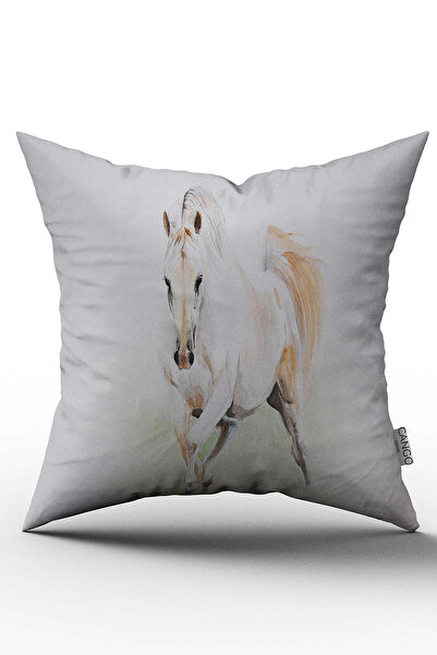 Cango Home Двосторонній білий декоративний чохол для подушки з цифровим принт...