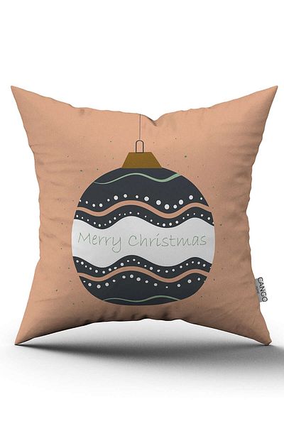 Cango Home Pink Green Christmas Themed Digital Printed Throw Pillow Cover Cgh871