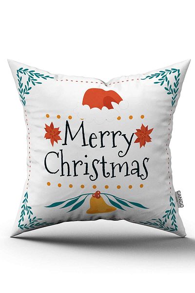 Cango Home Green Red Christmas Themed Digital Printed Throw Pillow Cover Cgh878
