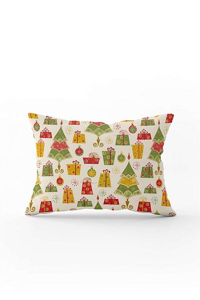 Cango Home Red Green Christmas Themed Digital Printed Throw Pillow Cover Cgh844-3550 Double Sided Printed