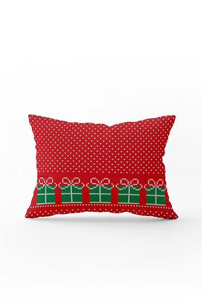 Cango Home Double Sided 35x50 Red Christmas Themed Throw Pillow Pillow Case - Cgh225-3550
