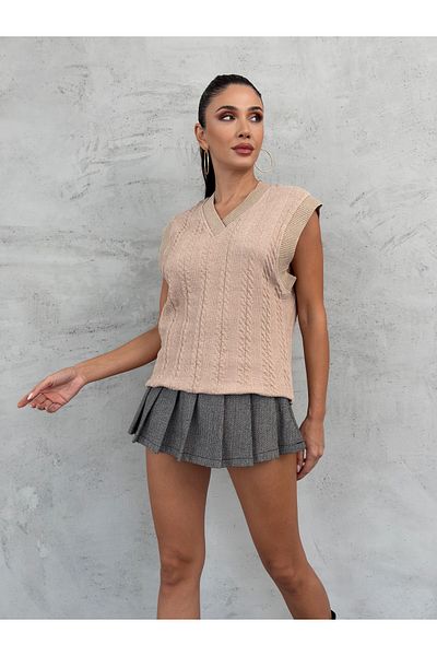 Weyeze Jacquard V-Neck Sweater - Af-K42025Lns