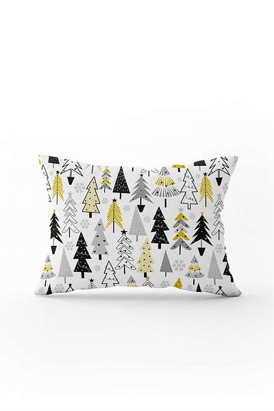 Cango Home Yellow Black Christmas Themed Digital Printed Throw Pillow Cover Cgh819-3550 Double Sided Printed