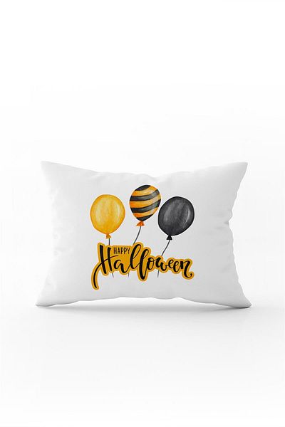 Cango Home Orange Halloween Pumpkin Patterned Digital Printed Throw Pillow Cover Cgh745-3550 Double Sided Printed