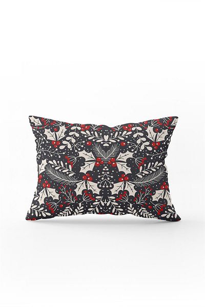 Cango Home Double Sided 35x50 Red Gray Christmas Themed Digital Printed Throw Pillow Pillow Case - Cgh290-3550