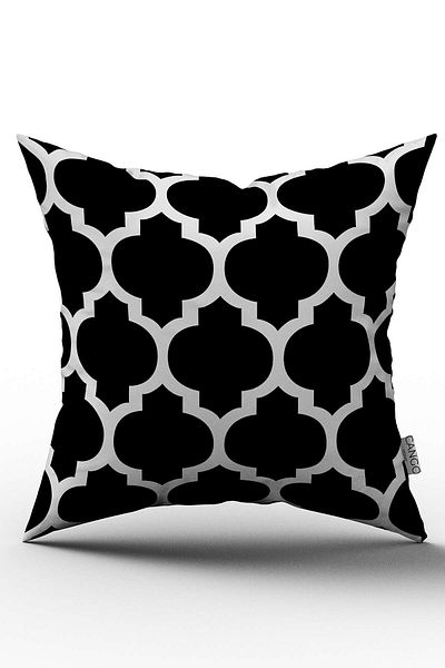 Cango Home Husă de pernă cu două fețe alb-negru, cu model geometric modern, imprimată digitală - Otyk552-ct