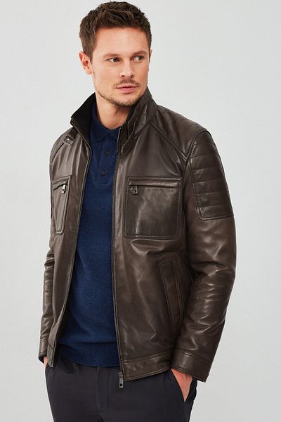 Derimod Men's Mink Leather Rodri Jacket - 23wgd6499hn