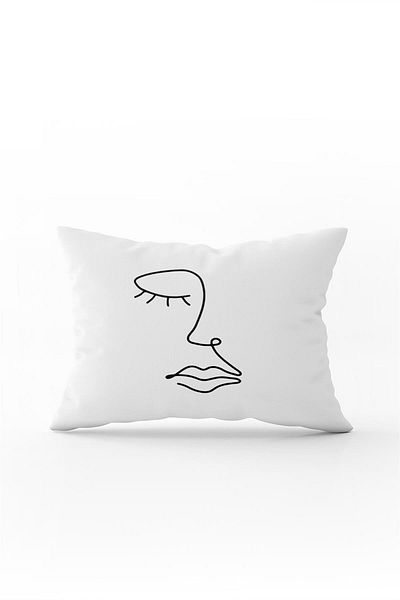 Cango Home Față de pernă cu două fețe, 35x50, albă, neagră, modernă - Cgh244-3550