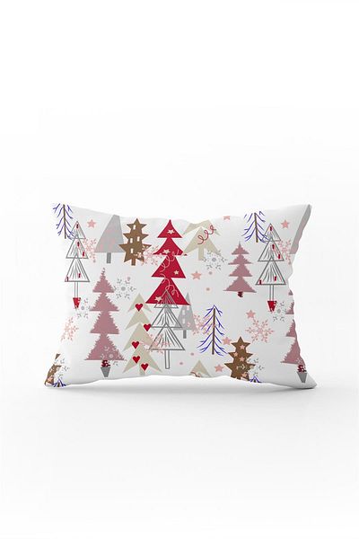 Cango Home Double Sided 35x50 Red White Christmas Themed Digital Printed Throw Pillow Pillow Case - Cgh312-3550