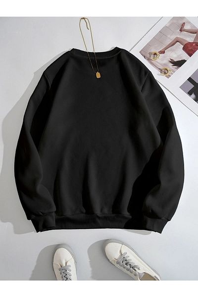 Moda Glo Tricou de damă oversize cu imprimeu fluture alb