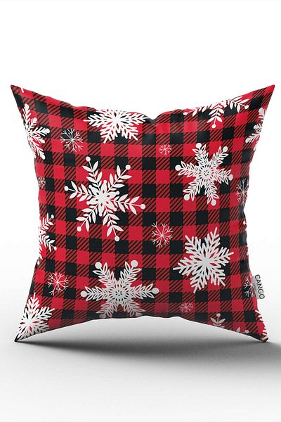 Cango Home Double Sided Red White Christmas Themed Digital Printed Throw Pillow Pillow Case - Cgh302-ct