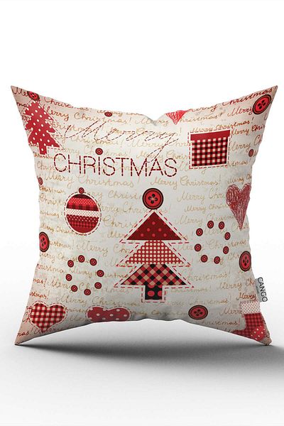 Cango Home Double Sided Red Christmas Themed Digital Printed Throw Pillow Pillow Case - Cgh307-ct