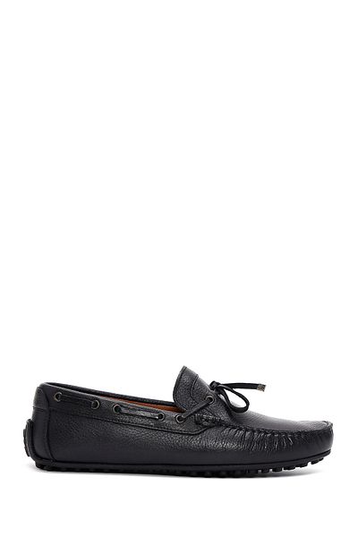 Derimod Men's Casual Loafer - Black Leather, Model 24sfd6578ft