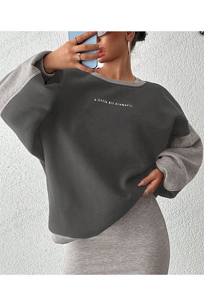 Mood Lab Φούτερ Relaxed Fit Slogan με στάμπα Raster μεγάλου μεγέθους