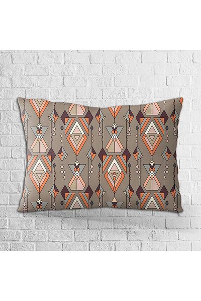 Cango Home Husă de pernă cu două fețe, 35x50, portocaliu, cu model etnic retro, imprimată digitală - Otyk004-3550