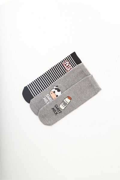 Katia&Bony Children's Stripe Patterned 3-Piece Socks