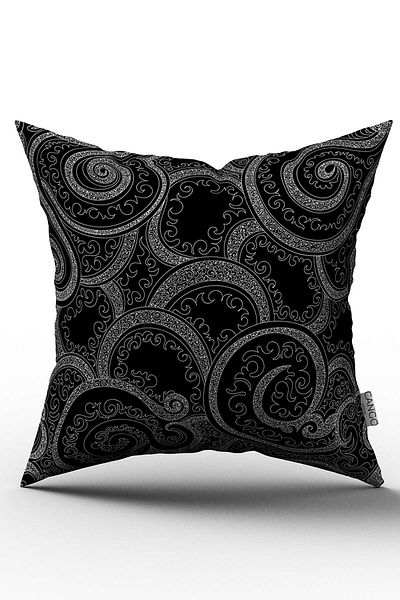 Cango Home Husă de pernă cu două fețe, alb-negru, cu model decorativ abstract, imprimată digitală - Otyk297-ct