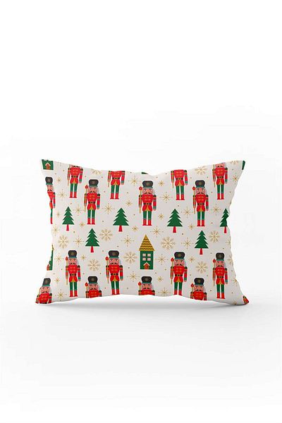 Cango Home Red Green Christmas Themed Digital Printed Throw Pillow Cover Cgh795-3550 Double Sided Printed