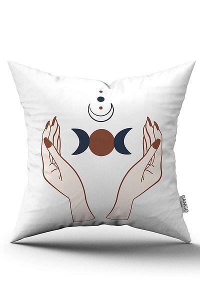 Cango Home Κάλυμμα μαξιλαριού με ριχτάρι σε καφέ Navy Blue Ethnic Bohemian μοτίβο Cgh786