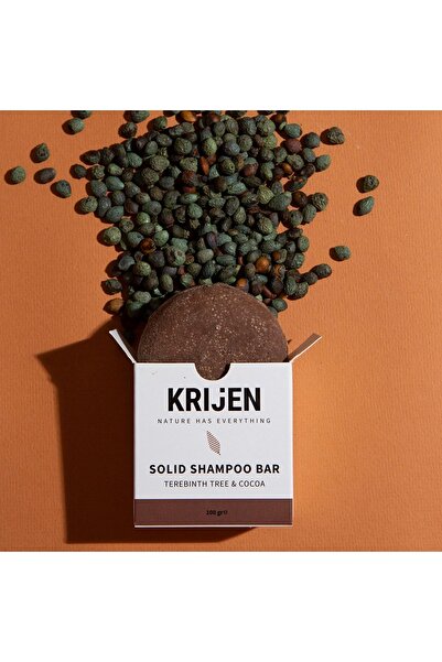 Krijen Kakao & Bıttım(MENENGİÇ) Katı Şampuan | Kuru Ve Kepekli Saçlar/sles, Boya Içermez,tuzsuz,vegan-100gr
