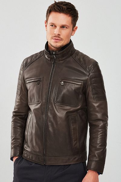 Derimod Men's Mink Leather Rodri Jacket - 23wgd6499hn