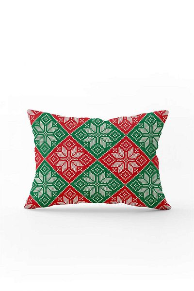 Cango Home Double Sided 35x50 Red Christmas Themed Throw Pillow Pillow Case - Cgh227-3550