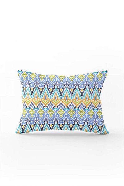 Cango Home Yellow Blue Bohemian Ethnic Style Digital Printing Throw Pillow Pillow Case - Cgh493-3550 Double Sided Printed
