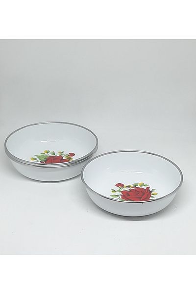 Avşar Enamel House 16 cm 3-Piece Enamel Plate Custom Plate