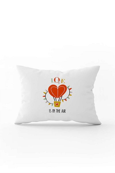 Cango Home Husă de pernă cu temă modernă de Ziua Îndrăgostiților, albă, roșie, imprimată digitală Cgh975-3550 față-verso B