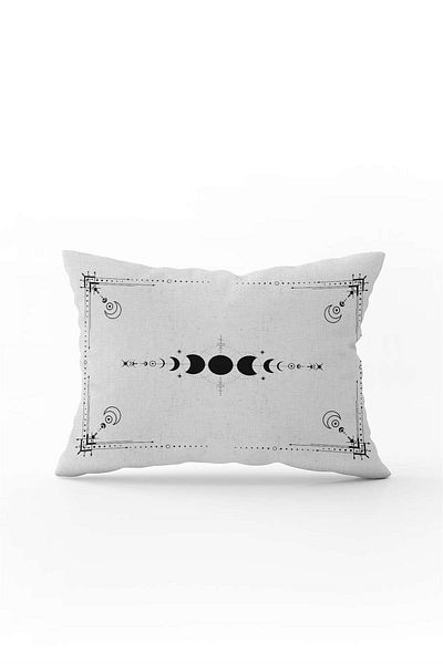Cango Home Gray Syah Ethnic Bohemian Patterned Digital Printed Throw Pillow Cover Cgh940-3550 Double Sided Printed