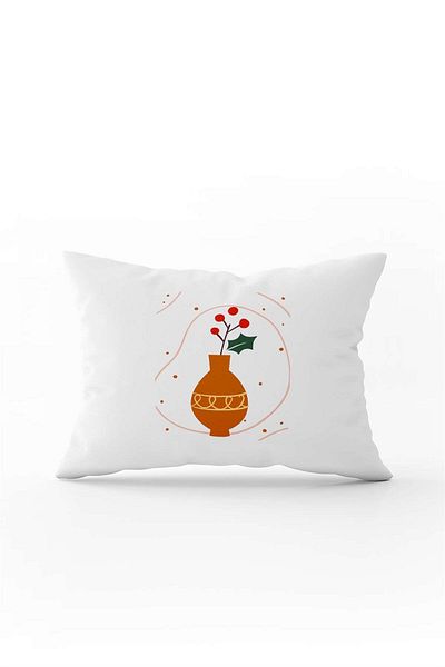 Cango Home Green Multi-Colored Christmas Themed Digital Printed Throw Pillow Cover Cgh877-3550 Double Sided Printed