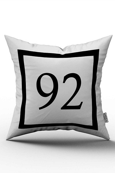 Cango Home Husă de pernă cu imprimare digitală numerică alb-negru 92