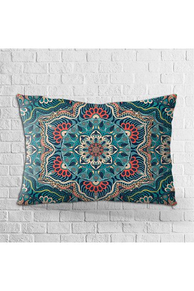 Cango Home Față de pernă cu două fețe, 35x50, verde portocaliu, cu model retro vintage, imprimată digitală - Otyk634-355