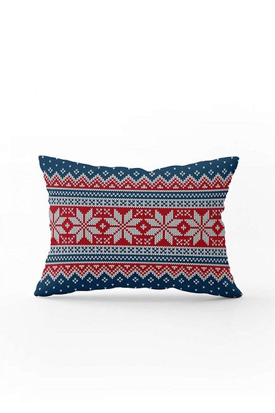 Cango Home Double Sided 35x50 Navy Blue Christmas Themed Throw Pillow Pillow Case - Cgh223-3550